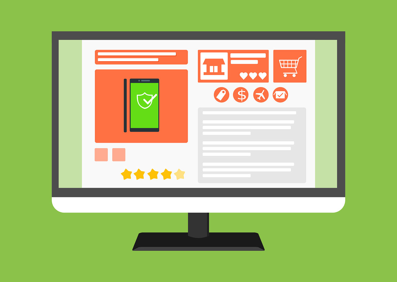 illustration of ecommerce website