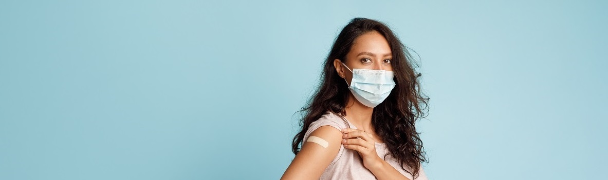 woman getting a flu shot