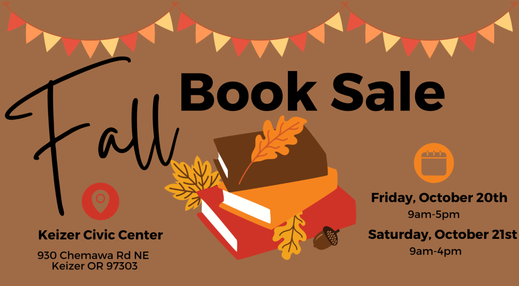 Keizer Community Library Fall Book Sale Flyer