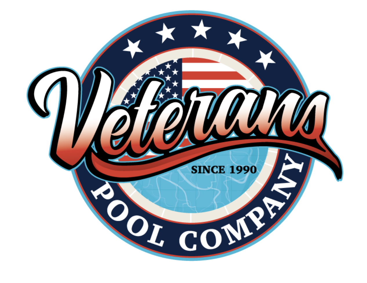 A Veterans pool company logo