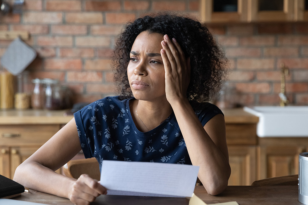Worrying over bills