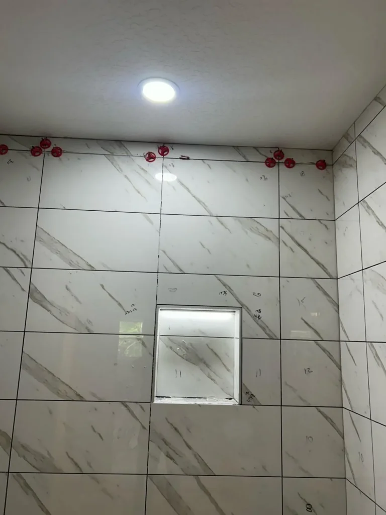 electrical work in bathroom shower