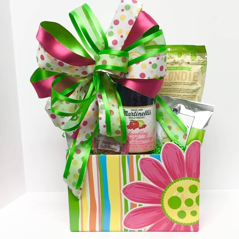 Spring themed gift basket designed by Gift Baskets by Berlee's Fancies