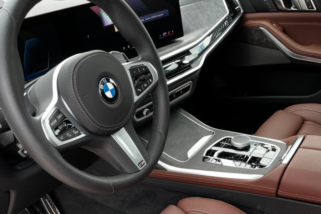 BMW interior after professional car detailing