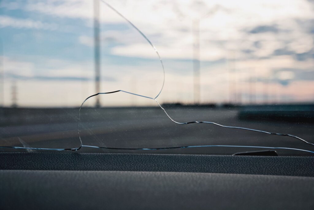 chipped glass